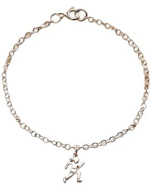 Posh Totty Designs Sterling Runner Dinky Charm Bracelet - Metallic