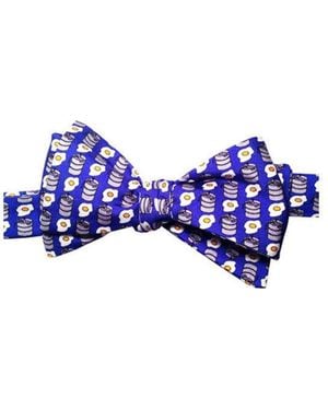 Lazyjack Press Kegs & Eggs Bow Tie - Blue