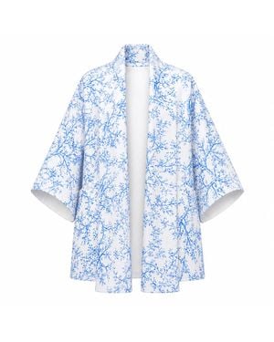 Lumina Eligma The Duality Linen Reversible Jacket - Blue