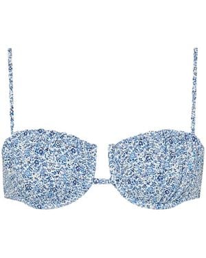 Montce Petite Fleur Petal Bikini Top - Blue