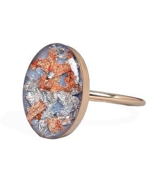 Kate Koel Statement Oval Cocktail Ring - Blue
