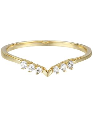 Azura Jewelry New York Hearty Heart Stacking Band Vermeil - Metallic