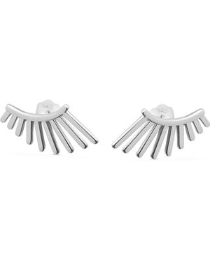 Lucy Quartermaine Solid Sterling Egyptian Temple Studs - Metallic