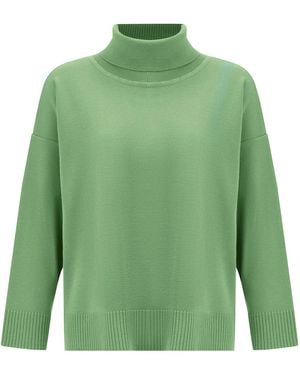 Peraluna Wide Roll Neck Knitwear Pullover - Green