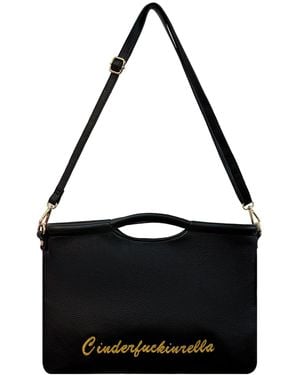 Lilly Loves Cinderfuckinrella Vegan Leather Clutch - Black