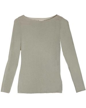 At Last Slash-Neck Base Layer - Gray