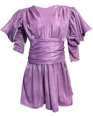 Julia Clancey Carmen Lilac Bermuda Jumpsuit Set - Purple