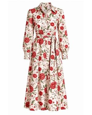 Raishma Inola Cream Dress - Red