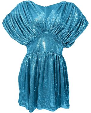 Julia Clancey Zowie Azure Mini Sequin Dress - Blue