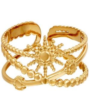 Shaded the Label Silvi Sundial Stacked Ring - Metallic
