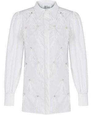 Roqaia Fashion House Peony Shirt - White