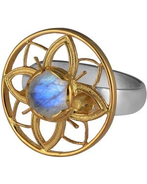Emma Chapman Jewels Bali Moonstone Cocktail Ring - Metallic