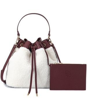 Mkf Collection - J'omor Saryn Faux Fur Bucket Bag & Set - Purple