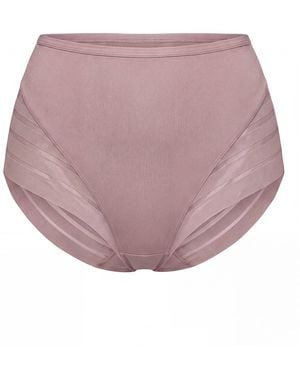 Leonisa Stripe Undetectable Lace Classic Shaper Panty - Pink