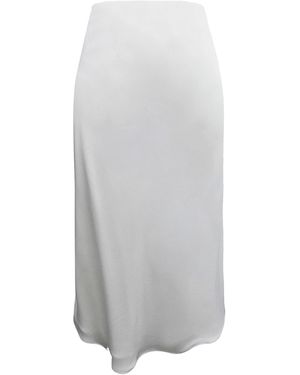 Riviera Soirée Cheryl Satin Midi Skirt - Grey