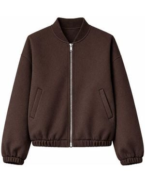 Guards London Lora Wool Cashmere Bomber Jacket - Brown