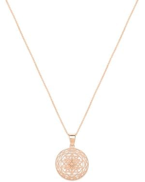 Seven Saints Sri Yantra Supreme Manifestor Necklace, Over Sterling - Metallic