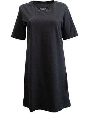 Galleriadele The Short-Sleeve Skull T-Shirt Dress - Black