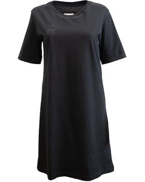 Galleriadele The Short-Sleeve Skull T-Shirt Dress - Black