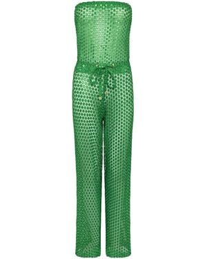 Leyla Maya Ltd Hattie Bandeau Jumpsuit - Green