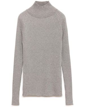 Peraluna Briar Slim Fit Knit Sweater - Gray