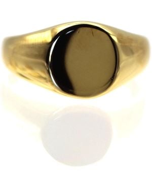 VicStoneNYC Fine Jewelry Bold Signet Solid Ring - Yellow