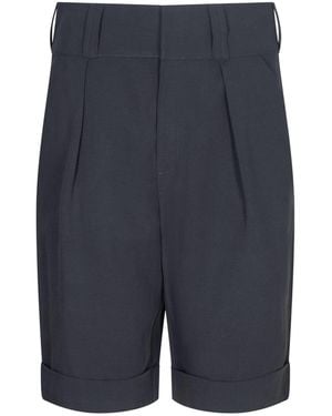 Gunda Hafner Ltd Dark Shorts With Turn Up - Blue