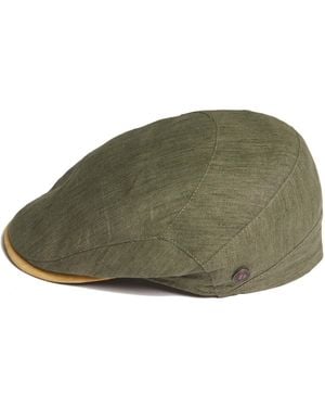 Dasmarca Hats Dasmarca Logan Linen Fitted Summer Cap - Green