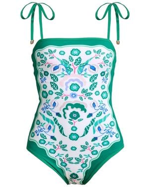 Jessie Zhao New York Botanic Reversible One-Piece Swimsuit - Blue