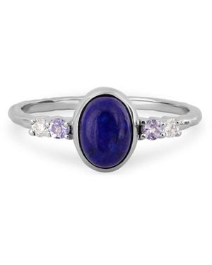Zohreh V. Jewellery Lapis, Tanzanite & Sapphire Ring Sterling - Blue