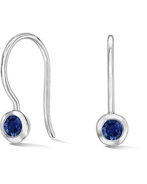 Dower & Hall Sapphire Twinkle Drop Earrings - Blue