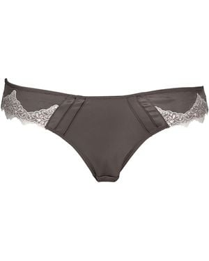 Tallulah Love Neutrals Opulent Lace Brief - Grey