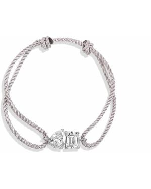 SHYMI Two Stone Prong Set Adjustable Rope - Metallic