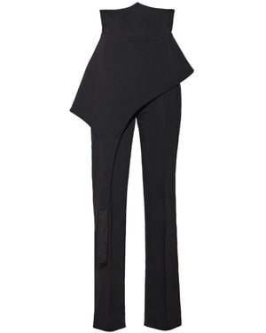 Julia Allert Full-Length Tailored Straight Leg Pants With Back Zipper - Black
