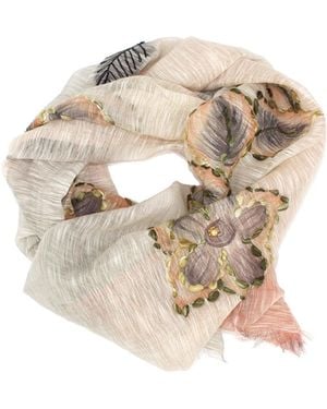 Sidney Byron Aventura Cotton And Silk Scarf - Metallic