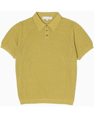 FELLA SWIM Lionel Chartreuse Knitted Polo - Yellow