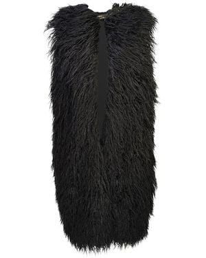 Jennafer Grace Genghis Faux Fur Vest - Black