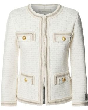 The Extreme Collection Neutrals Cropped Structured Jacket Cameron - White