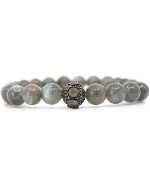 Shar Oke Labradorite & Sterling Bracelet - Grey