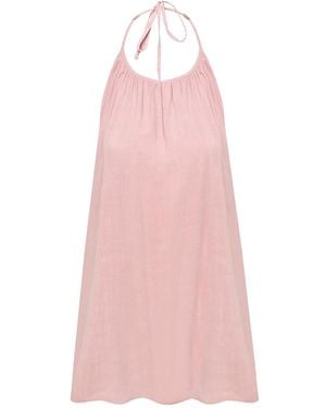 Mandragora Summer Dress With Open Back - Pink