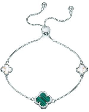 Shaded the Label Niamh Malachite Clover Adjustable Bracelet - Green
