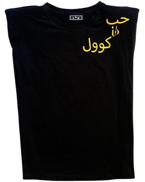 L2R THE LABEL Love Is Cool Muscle Tee - Black