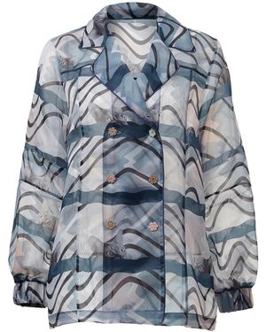 By Moumi Greta Jacket Moumi Organza - Blue