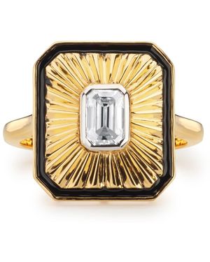 Augustine Jewels Art Deco Diamond Cocktail Ring - Metallic