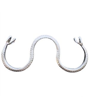 Aki Roc Jewelry Three-Finger Doubled Head Snake Ring - White