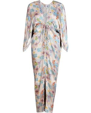 Maison Qala Neutrals Sara Kaftan Dress - White