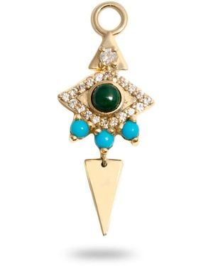 Zohreh Limited Edition Malachite Eye Earring Charm 9K - Blue