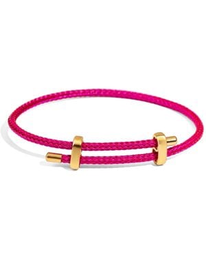 Ebru Jewelry Fuchsia Glow Adjustable Rope Bracelet - Pink