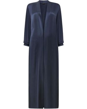 James Lakeland Long Satin Cardigan - Blue