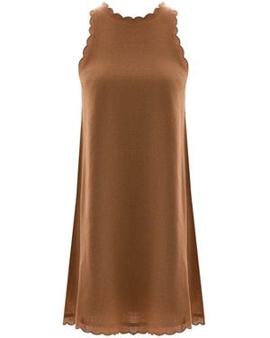 Monlicia Calia Mini Linen Dress - Brown